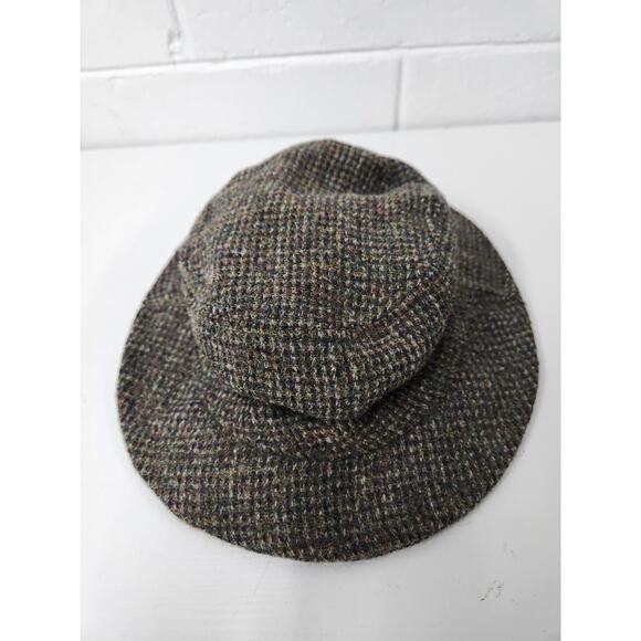 Vintage LL Bean Men's Harris Tweed Hand Woven Gore-Tex Bucket Hat, Sz XXL Olive - Picture 1 of 9